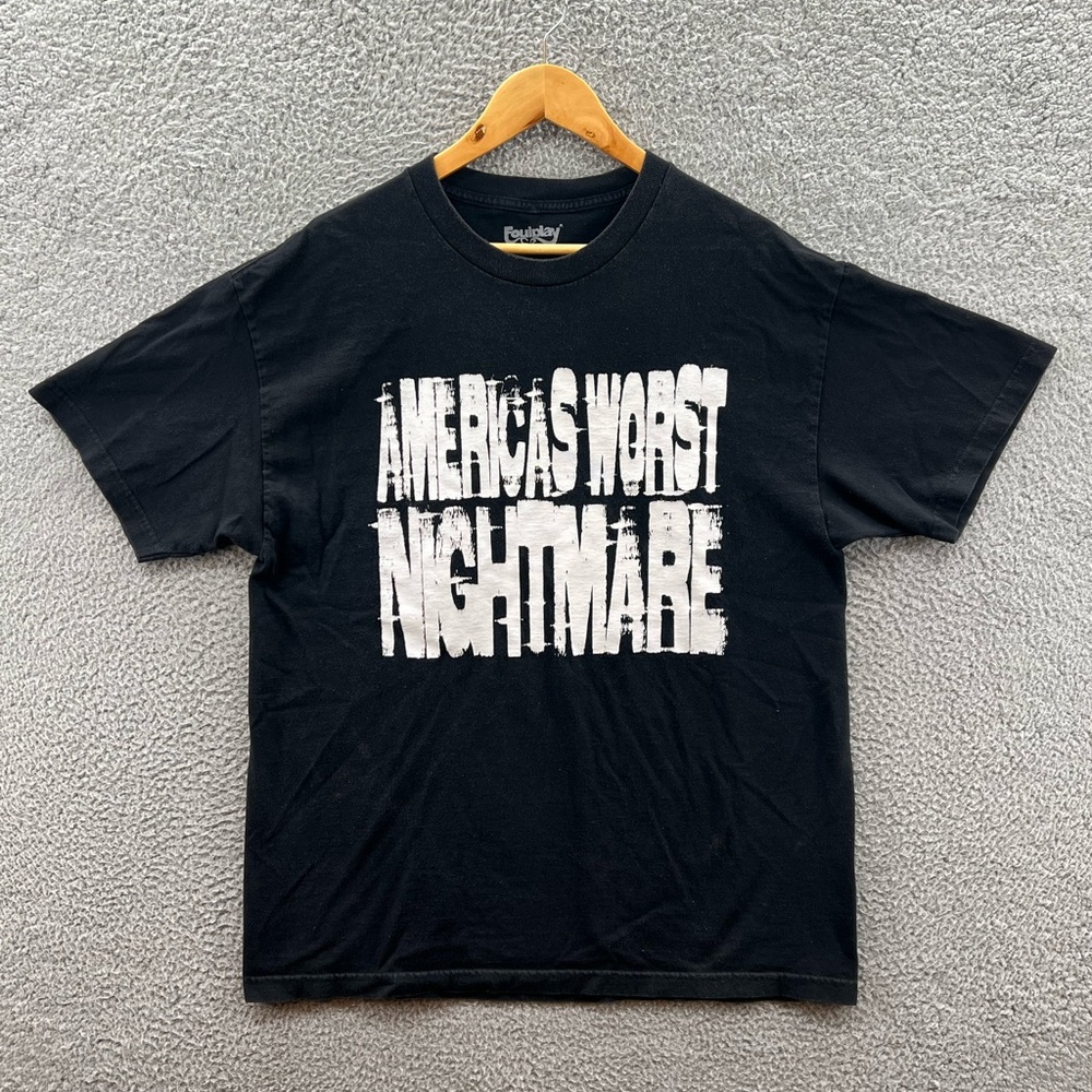 Foulplay Americas Worst Nightmare Black T-Shirt Size XL Made In USA